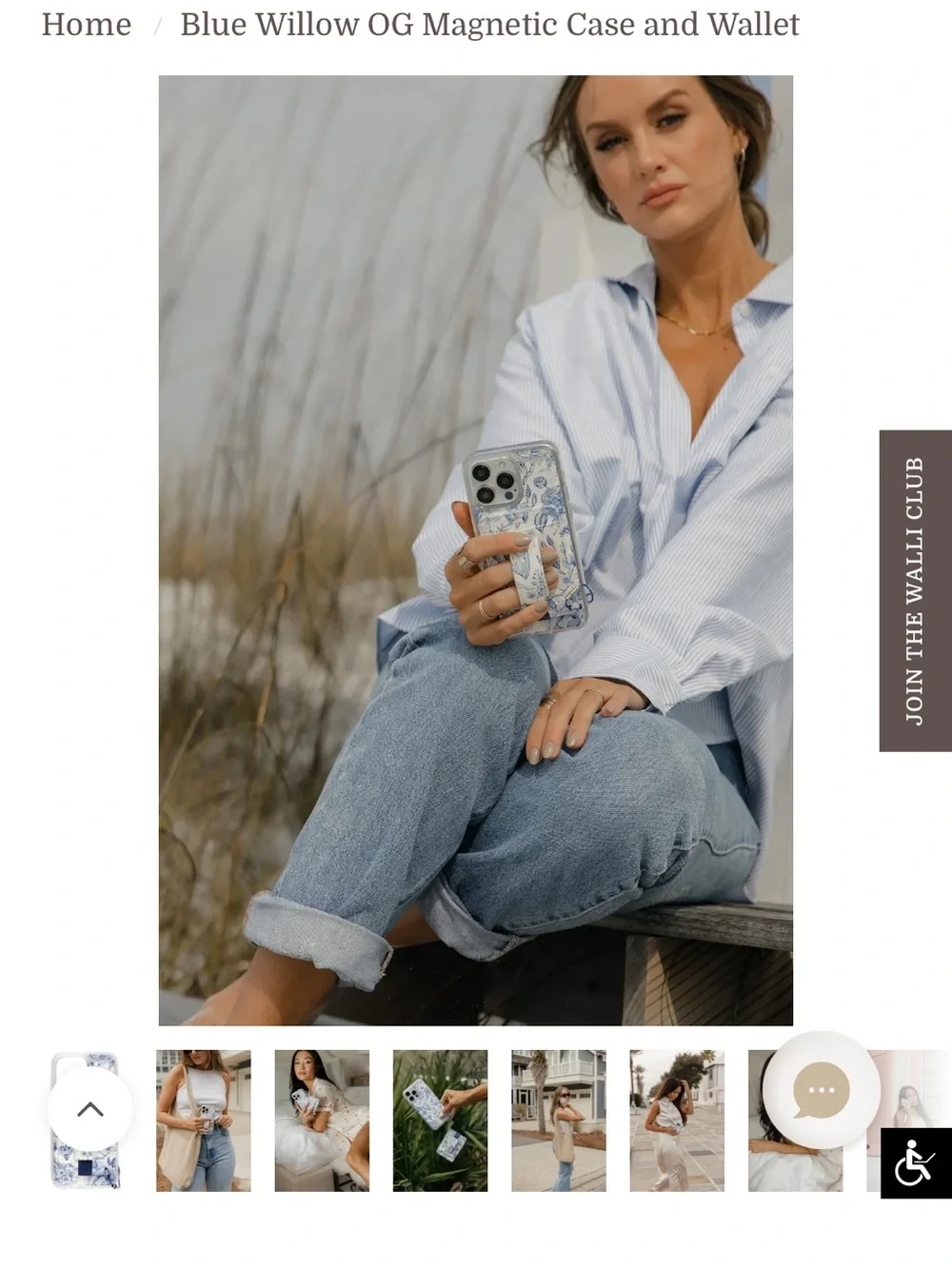 iPhone 12 Pro Walli Case: Blue Willow Floral Magnetic Phone Case and Wallet